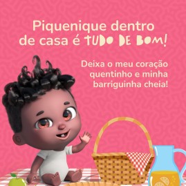 Piquenique dentro de casa é tudo de bom!